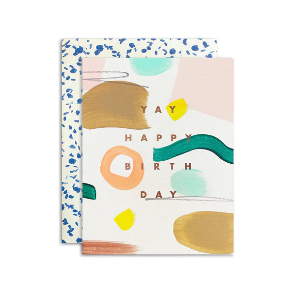 Yay Birthday Blue | Card Flat